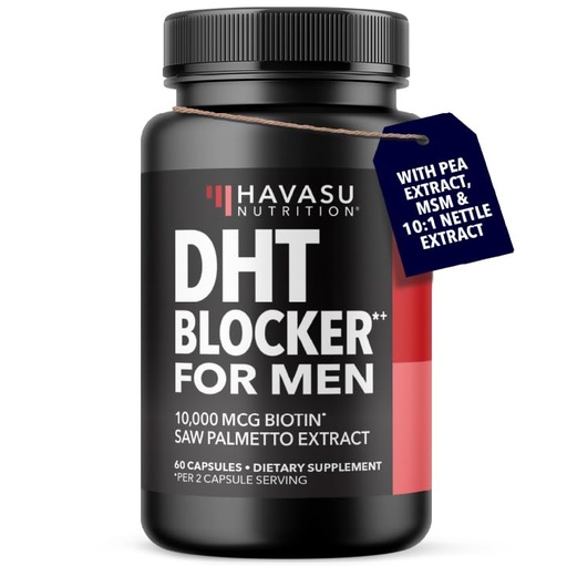 [BRSRGGQTCEIWCETV] DHT Blocker for Men with Biotin 10000mcg Per Serving, 30 Servings