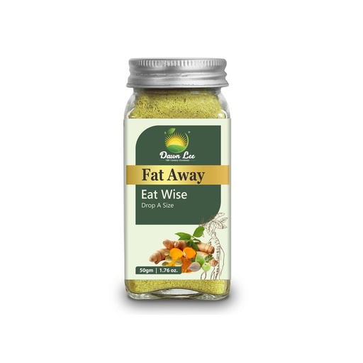 [BRSREYIZPMCQIFAZ] Dawn Lee Fat Away Tea 50g/1.76oz | Herbal Blend for Weight, Energy & Metabolism Support with Garcinia Combogia, Fenugreek Powder, Fennel, Carom, Cinnamon & Triphala | Natural Plant-Based Ingredients