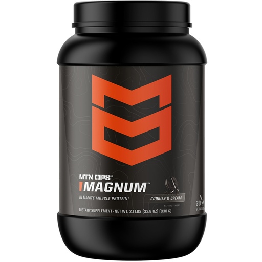 [BRSRAHA3CNYQGAD5] MTN OPS Magnum Whey Protein Powder, Cookies & Cream | 23g Whey Protein, Whey Isolate & Concentrate, Muscle Recovery, Low Sugar, Gluten Free