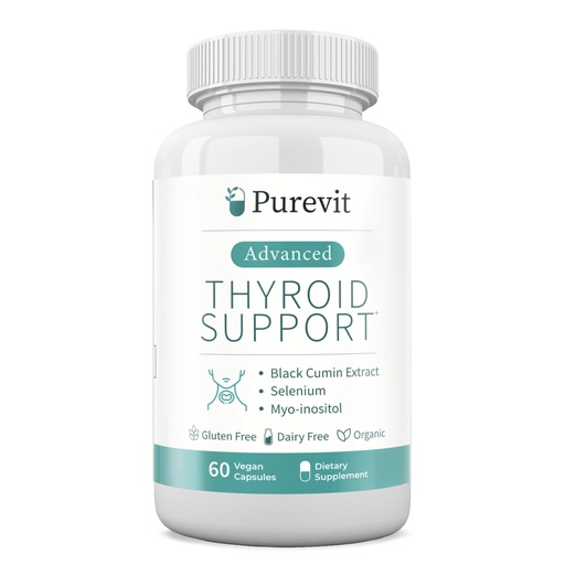 [BRSRAAA6OUNRMYIY] Advanced Thyroid Support Supplement with Black Cumin Extract, Selenium, Myo-inositol, Thyroid Support for Hashimotos and Hypothyroidism, 60 Capsules