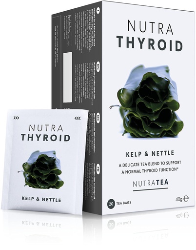 [BRSWYZD3DIFGOADH] NUTRATHYROID - Thyroid Health Tea | Metabolism Tea - Providing Thyroid Support - Includes Kelp, Bladderwrack & Ashwagandha - 20 Enveloped Tea Bags - by Nutra Tea - Herbal Tea