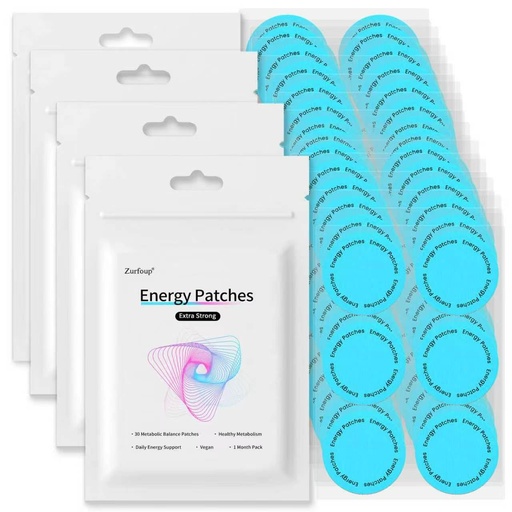 [BRSRGBD5OACGCAYU] Energy Patches Extra Strong,30 Pack Caffeine & Red Ginseng Transdermal Energy Boost Patches, Natural Ingredients Vegan Energy Stickers for Focus, Stamina & All-Day Alertness,1 Month Supply (120PCS)