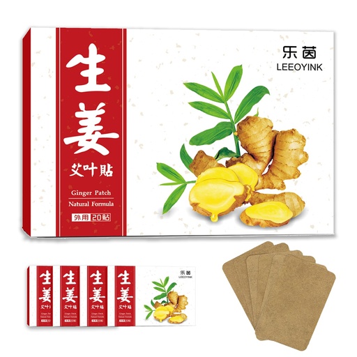 [BRSRABQCBAJQ2DTG] 100pcs Ginger Patches – Natural Heat Therapy with Mugwort for Back, Neck & Joint Discomfort – Long-Lasting Warming Relief for Muscles & Joints – 10 Hours Continuous Comfort