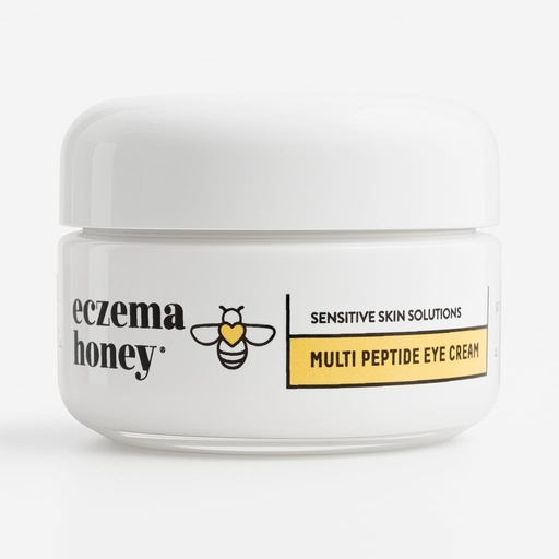 [BRSRMCQZDIIB6E3U] ECZEMA HONEY Multi Peptide Eye Cream - Anti Aging Eye Cream for Dark Circles & Puffiness - Facial Skin Care Products for Eczema, Dry & Sensitive Skin (0.5 Oz)
