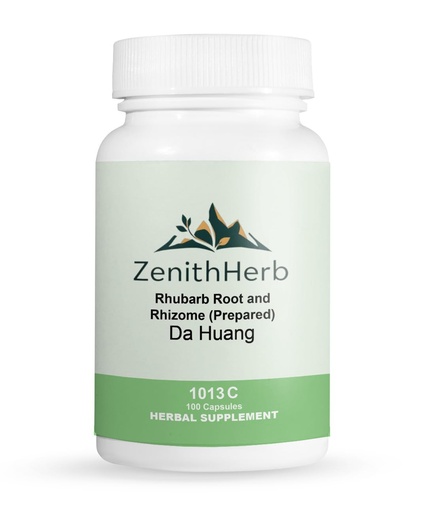 [BRSRGAYOB4MQ2YD2] Da Huang (Jiu), Rhubarb Root and Rhizome (Prepared), 100 Capsules/Bottle, 2 Bottles