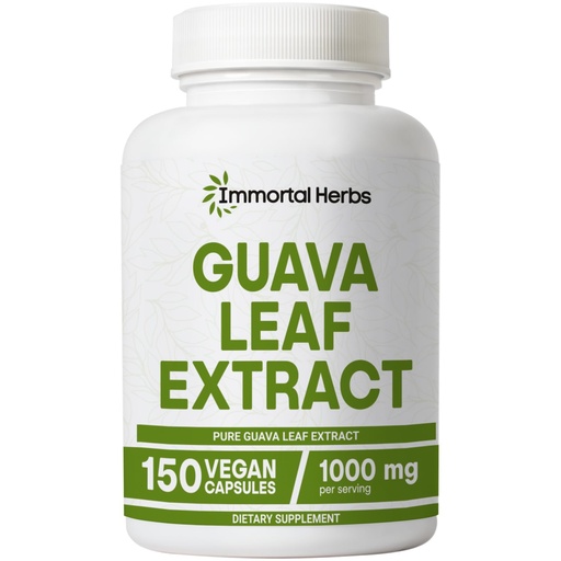 [BRSREHQRDENGCYDK] Guava Leaf Extract 1000mg, 10:1 Extra Strength, 150 Pills, Non-GMO & Gluten-Free Guava Extract Capsules for Women and Men