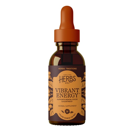 [BRSWGFL3AQJWYC3H] Herbs Etc. Vibrant Energy Classic Liquid Extract - Herbal Energy Drops for Natural Vitality Support - Gotu Kola, Siberian Eleuthero & Asian Kirin Red Ginseng - Vegan - 1 fl oz (40 Servings)