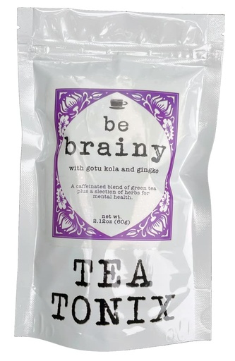 [BRSWKYI7C4IQYH3G] BE BRAINY Tea for Mental Clarity with Gotu Kola, Hawthorn Berries, and Gingko 60g (2.12oz) - a Green Tea to Help with Memory, Concentration, and Focus