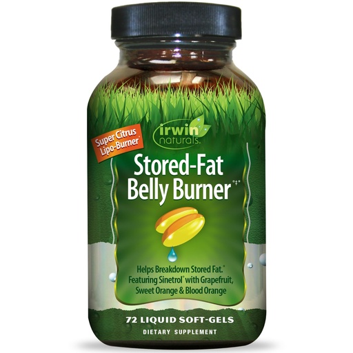 [BRSWYGI6BEOQYHI2] Irwin Naturals Stored-Fat Belly Burner – 72 Liquid Soft-Gels – Sinetrol Citrus Blend for Fat Metabolism & Healthy Body Composition Support – Citrus Peel Complex + BioPerine