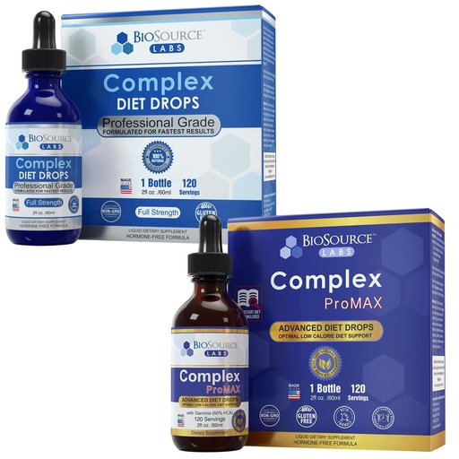 [BRSRAAL7AQARGALH] BioSource Labs Diet Drops Pack - 1 Bottle Complex Diet Drops, 1 Bottle Complex ProMAX