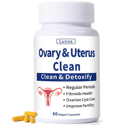 [BRSRECQOA4MA4ETO] Lunza Ovary and Uterus Cleanse, Female Balance & Monthly Comfort Support, Supports Healthy Cycles & Reproductive Wellness, 60 Vegan Capsules