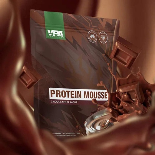 [BRSW2ZYZDMIGG3DA] VPA Australia Protein Mousse (500g) - Chocolate, Premium Quality, Gluten Free, 500g (12 Servings)