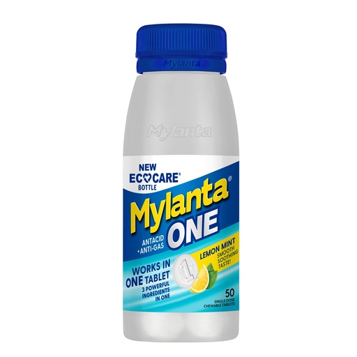 [BRSRAZQOBB4BGF37] Mylanta Antacid + Anti-Gas Eco Care Tablets - Lemon Mint - 50ct