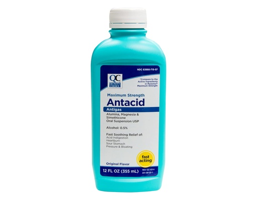 [BRSWIYY7PIDWCHDA] Quality Choice Maximum Strength Antacid Antigas Original Flavor 12 fl oz
