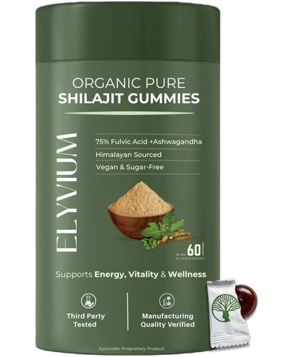 [BRSRGBQOOICWG2DJ] Pure Himalayan Shilajit Gummies with Ashwagandha - Alpha Gummies for Men & Women - Organic Shilajit for Men Energy & Immune Support - Trace Mineral & Fulvic Acid - No Sugar, Non-GMO - 60Count