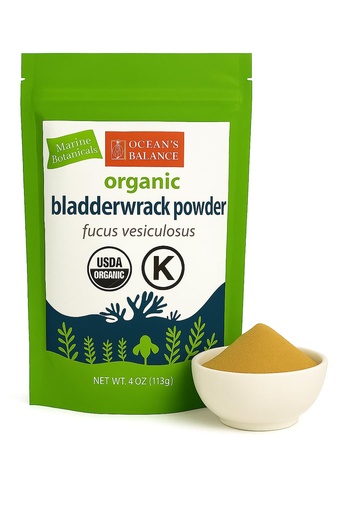[BRSREAD4OB7AYADB] Ocean’s Balance Clean – Organic Bladderwrack Powder (Fucus vesiculosus) from The Pristine Maine Coast | Vegan • Lab‑Tested Purity • Skin & Digestive Wellness, 4 Oz