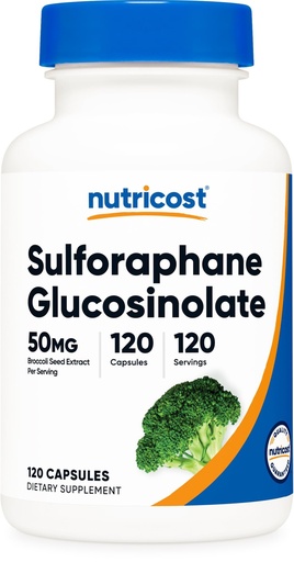 [BRSRAZQOBEOQIFYY] Nutricost Sulforaphane Glucosinolate (SGS) (120 Capsules) - 50 mg Broccoli Seed Extract Per Serving