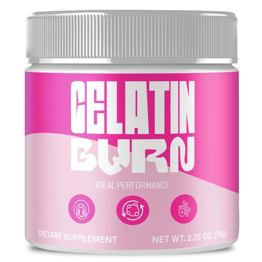 [BRSREBIPCQOROYLO] Gelatin Burn Powder, Official GelatinBurn Advanced Formula Powder Supplement - Maximum Strength, All Natural Wellness Energy Support Recovery & Fitness Boosting, Premium Gelatin Burn Reviews (1 Pack)