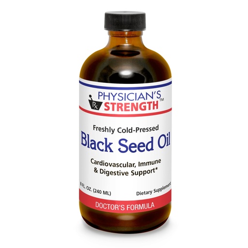 [BRSW2CQQOECWMYLJ] Physician's Strength Black Seed Oil - 8 fl oz - Supports Healthy Body Response - Freshly Cold Pressed - Non-GMO - 48 Servings