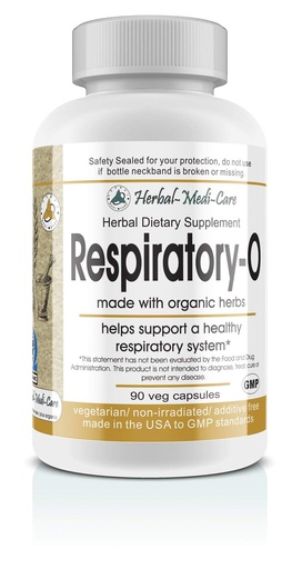 [BRSWIHYAOZ4QIFQ3] Whole Food Respiratory-O (Lung) Vegetarian Capsules by Herbal-Medi-Care (90-Count) - Made with Organic Ingredients - No Toxic Chemicals