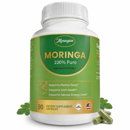 [BRSRYZT3DIIWO2AU] Moringa Capsules 800mg – Moringa Oleifera Leaf Powder Superfood Herbal Supplement for Natural Energy, Immune, Antioxidant & Detox Support – Vegan, Non-GMO, 90 Veg Capsules