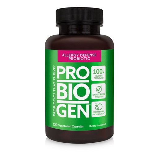 [BRSWKHQQAB4AOELF] PROBIOGEN Allergy Defense Probiotic: Smart Spore Technology, DNA Verified, 100X Better Survivability, 120 Count