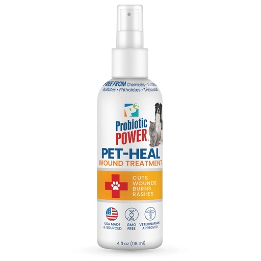[BRSREC36DN4BGEL3] Pet Heal Probiotic Spray for Dogs & Cats, Natural Skin & Wound Area Care Formula with Bacillus Probiotics, Coconut Surfactant, Organic Glycerin, pH Balanced Pet Hygiene Spray, 4 oz