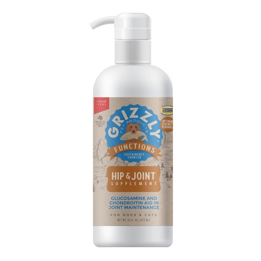 [BRSWKGY3AF4WCCTY] GRIZZLY PET PRODUCTS Joint Aid Liquid Hip and Joint Health Supplement Product for Dogs and Cats, 16 Ounce