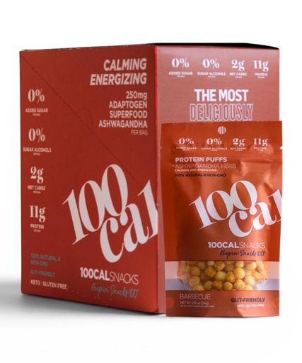 [BRSREZT2AABWEAIV] Protein Puffs BBQ | 11g High Protein, 4g Fiber | Low Calorie, Gut Healthy Salty Snacks for Adults and Kids | Low Carb Keto, No Sugar Added, Gluten Free Vegetarian Healthy Chips | Crunchy Wholesome Yum Weight Loss Snack Pack with Ashwagandha, Organic Ingredients | 5 Units per Box from 100 CAL SNACKS
