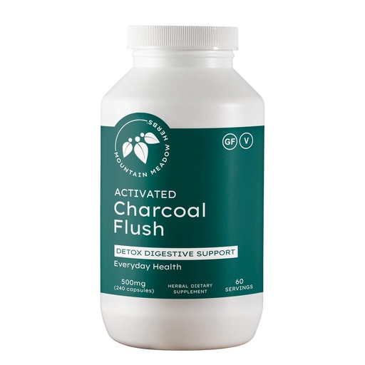 [BRSREYYPO57QAYDZ] Mountain Meadow Herbs Activated Charcoal Flush – Natural Detox Cleanse Supplement for Digestion, Gas Relief, and Bloating Support – Activated Charcoal Capsules for Internal Cleansing 240ct