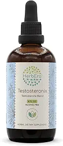 [BRSWYEINDEIAMHL2] HerbEra Testosteronix B120 Alcohol-Free Extract, Concentrated Liquid Drops: Ashwagandha, Tribulus Fruit, Saw Palmetto Berry, Cardamom Pods, Barrenwort, Fenugreek. Pine Pollen. Testosterone Blend 4 Oz