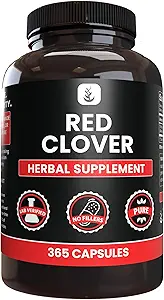 [BRSROEDQO54AOYDF] PURE ORIGINAL INGREDIENTS Red Clover (365 Capsules) No Magnesium Or Rice Fillers, Always Pure, Lab Verified