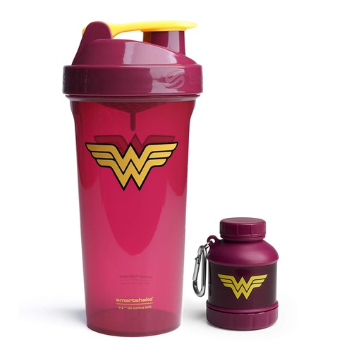 [BRSRABQEOADWGYDH] Smartshake DC Comic Bundle - Wonder Woman Protein Shaker – 800ml Leakproof Bottle & 110ml BPA-Free Funnel for Protein Powder.