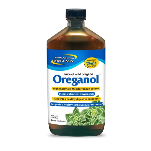 [BRSWIYAFBYGWCDQ5] NORTH AMERICAN HERB & SPICE Oreganol P73 Juice - 12 fl oz, Pack of 2 - Wild Oregano Oil - Heart & Digestive Health - Kidney, Pancreas & Liver Support - Non-GMO - 346 Total Servings
