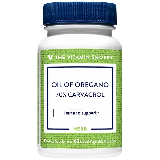 [BRSWIZQ5PIIACCTK] The Vitamin Shoppe Oil of Oregano 45mg - Immune Health & Antioxidant | 70% Carvacrol Super Strength | 60 Veggie Caps | Mediterranean