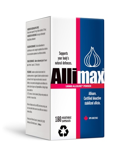 [BRSWECQNCUHBOHT5] Allimax 180mg 180 Capsules. Supports Your Body’s Immune Function Through Natural Allicin, a Potent Organosulphur Compound Extracted from Clean and Sustainable Spanish Grown Garlic.