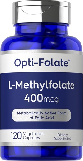 [BRSROGD5OJ7RA33P] カルライルL Methylfolate 400 mcg | 120 ベジタリアン カプセル | 最適化・活性化 メチル フォーレート | 非GMO&グルテンフリー サプリメント | 最適化