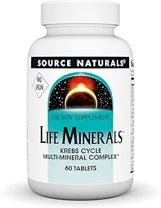 [BRSWIYTYOUEBUF3O] Source Naturals High Bioactivity Life Minerals, Iron Free - Krebs Cycle Multi-Mineral Complex - 60 Tablets