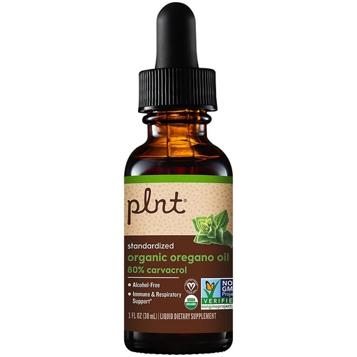 [BRSROZTYBAHA42TJ] Organic Oregano Oil a" Standardized to 80% Carvacrol a" Alcohol-Free (1 fl. oz.)