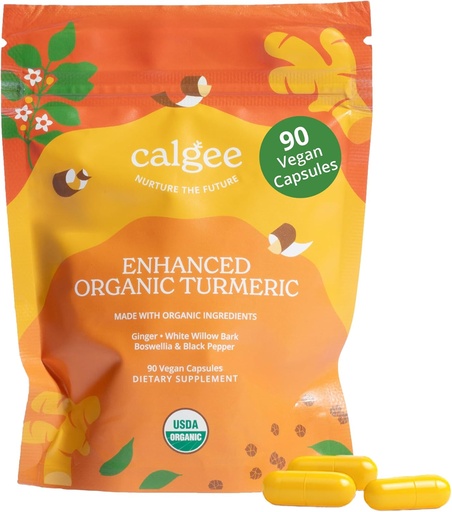 [BRSRAGIHC56RUHYY] Premium 5-σε-1 Turmeric Curcumin 1100mg συμπλήρωμα: Ενισχυμένη Φόρμουλα Απορρόφησης με Μαύρο Πιπέρι, Boswellia & White Willow, USDA Organic Joint Wellness Support, Made in USA, 3rd Party Tested - 90 Ct.