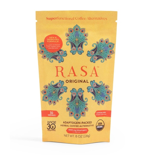 [BRSWG2YPBYDRUCDJ] Rasa Original – Adaptogenic Mushroom Coffee Alternative to Support Better Overall Wellness, Better Sleep, Clearer Skin | Vegan, Keto, Whole 30, Ayurveda Wellness Tonic with Chaga + Reishi (8 oz / 30 Servings)