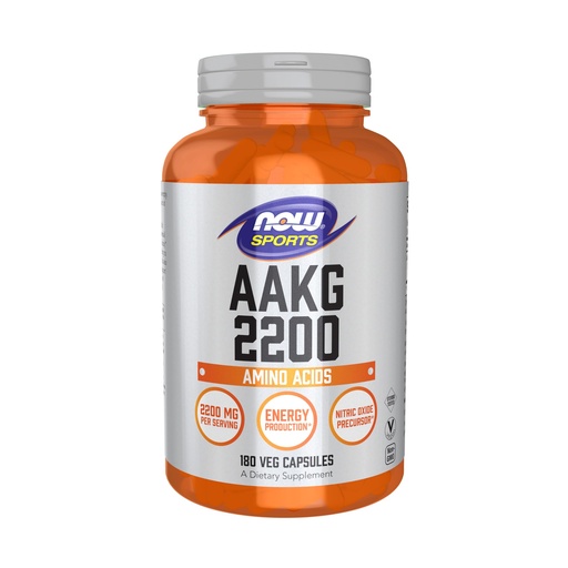 [BRSRAGT6OJ6QYCQY] Now Sports AAKG 2200, Arginine, Energy Productuion, 180 Veg Capsules
