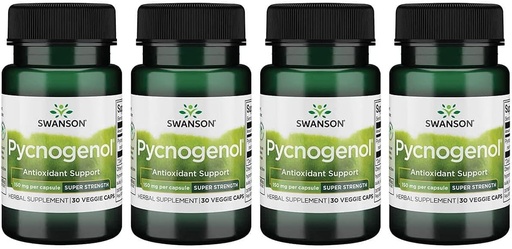 [BRSWGFD3CAFAG2D6] Swanson Ultra Pycnogenol - Super styrka 150 mg 30 Veg Caps 4 Pack