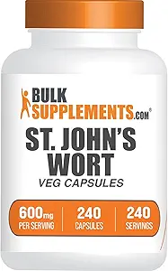 [BRSRM2YYBMIQA2DX] BulkSupplements.com St. Johns Wort Capsules - Hypericum Perforatum, St. John's Wort Herbal Supplements - Vegan, 1 Capsule per Serving, 240 Veg Capsules (Pack of 1)