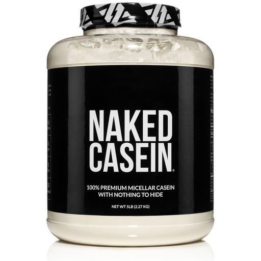 [BRSWIHALBICRACAV] NAKED Casein - 5Lb Micellar Casein Protein Powder - Bulk, Zero Carb, NSF Certified, GMO-Free, Gluten Free, Soy Free, Preservative Free - Stimulate Muscle Growth - Enhance Recovery - 76 Servings