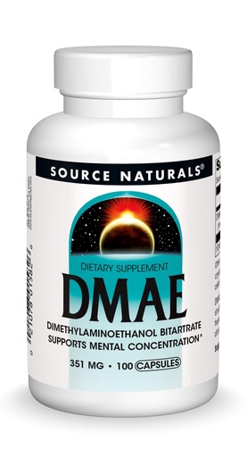 [BRSWIY3ZDEPB4HLY] Source Naturals DMAE, Dimethylaminoethanol Bitartrate, Supports Mental Concentration* - 351mg - 100 Capsules