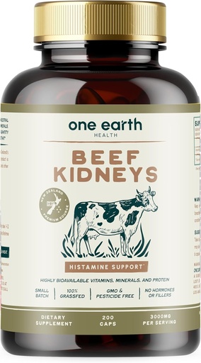 Gras Fed Beef Kidney Supplement - (200 Count) Neuseeland Für Kidney Support und DAO Health Sourced