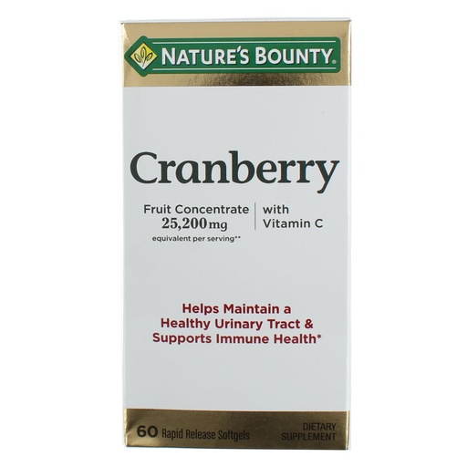 [BRSWIYQCBQBBEG3G] Nature's Bounty Cranberry Dietary Supplement 60 Soft Gels (Pack of 2)
