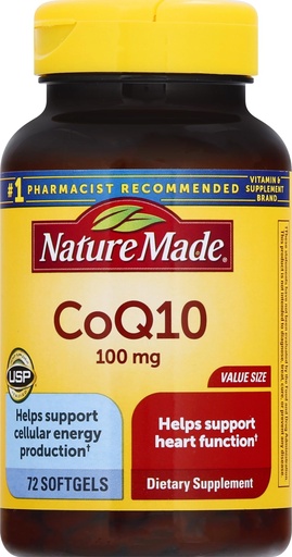 [BRSWIGD4OIDR62QZ] CoQ10 100 mg Softgels, 72 Count Value Size for Heart Health
