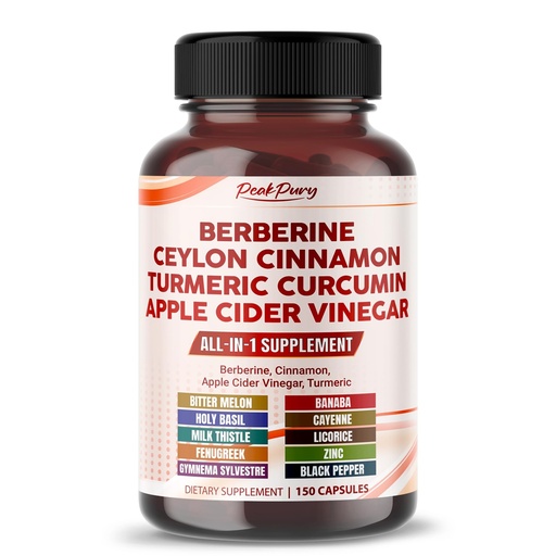 [BRSROCAKCUMQK33Z] Berberine Cinnamon Apple Cider Vinegar Turmeric - Overall Wellness Support